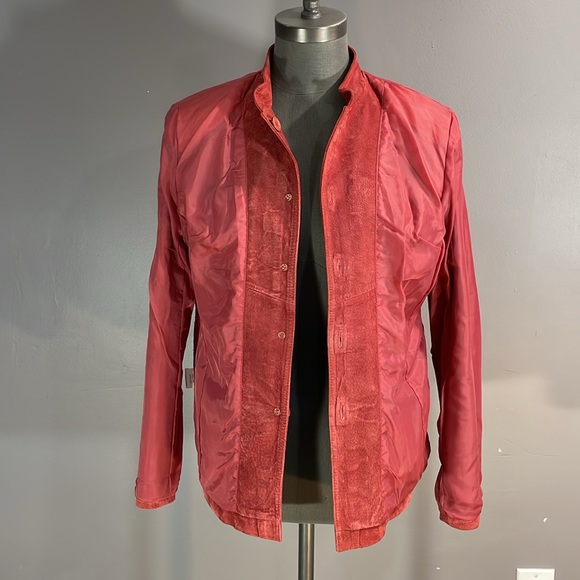 Classic Nygard suede leather jacket size medium lovely earthy rose shade - Picture 11 of 17